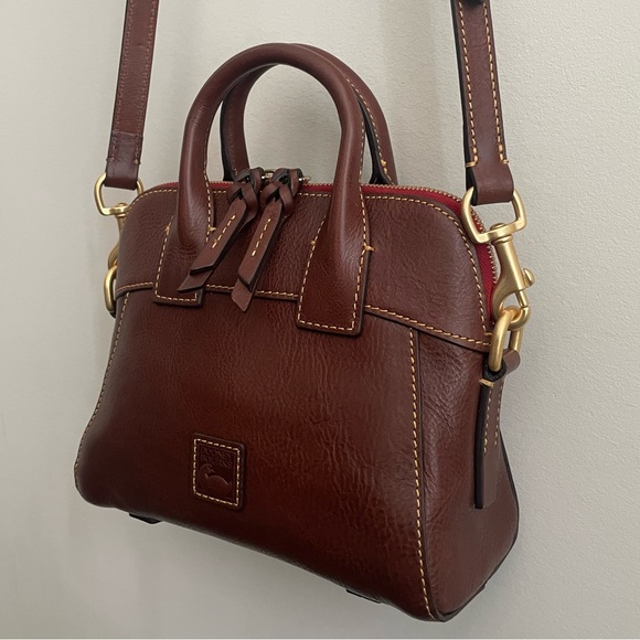 ✨HP🎉Dooney & Bourke Florentine Cameron Crossbody Satchel, Chestnut - Picture 16 of 16